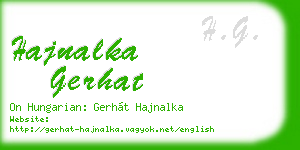 hajnalka gerhat business card